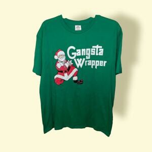 Gangsta Wrapper Christmas Graphic Tee sz L NWT